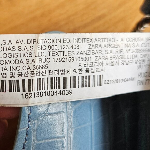 ZARA Blue Crossbody Bag - Picture 4 of 10